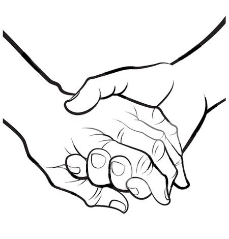 450x470 Hand I Hand Clipart