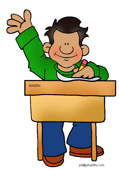 455x648 Student Raising Hand Clipart