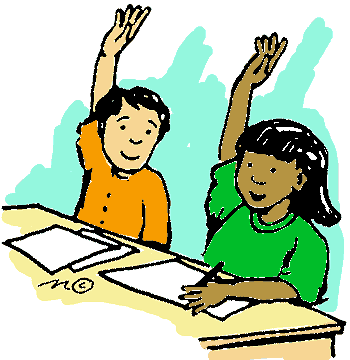 350x360 Student Raising Hand Clipart