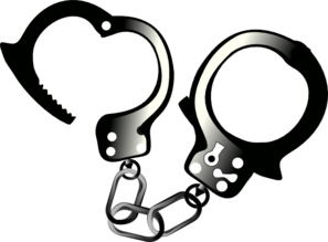 297x219 Handcuffs Black Gray Clip Art