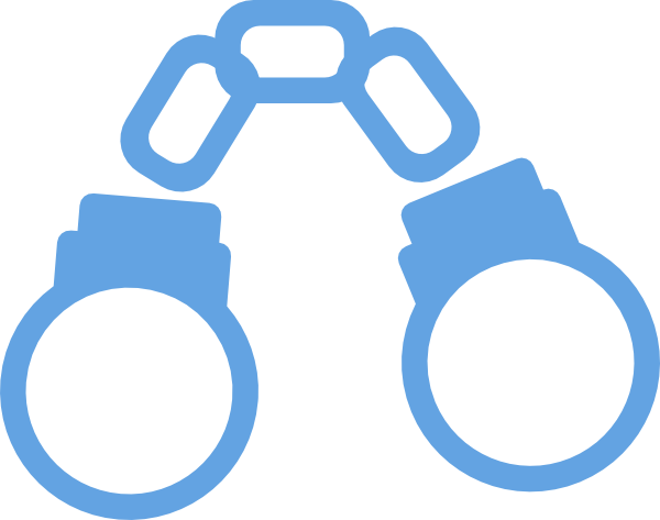 600x473 Handcuffs Light Blue Cartoon Closed Clip Art