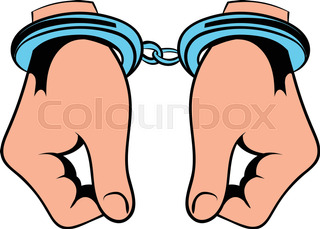 320x229 Shackled Skeleton. Vector Clip Art Illustration With Simple