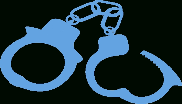 600x342 Large Handcuffs Light Blue Clip Art