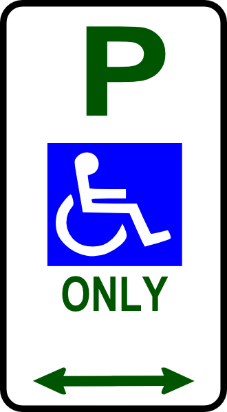 330x599 Disabled Parking Sign Clip Art
