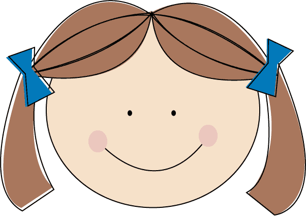 602x424 Girl Clip Art With Brown Hair Clipart Panda