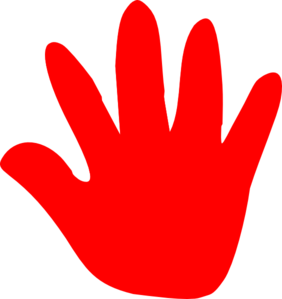 282x299 Handprint Clipart Red