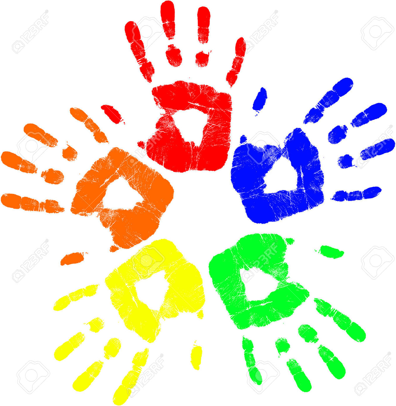 1268x1300 Handprint Clipart Colored
