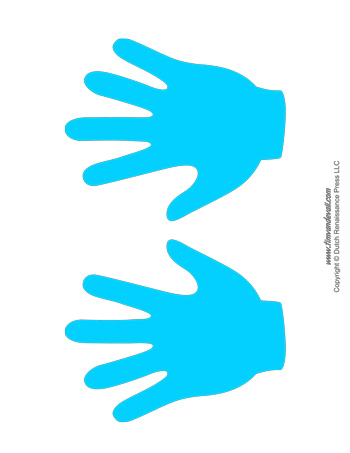 350x453 Handprint Templates