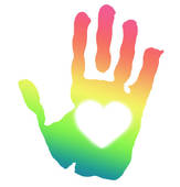 163x170 Handprint Heart Clip Art