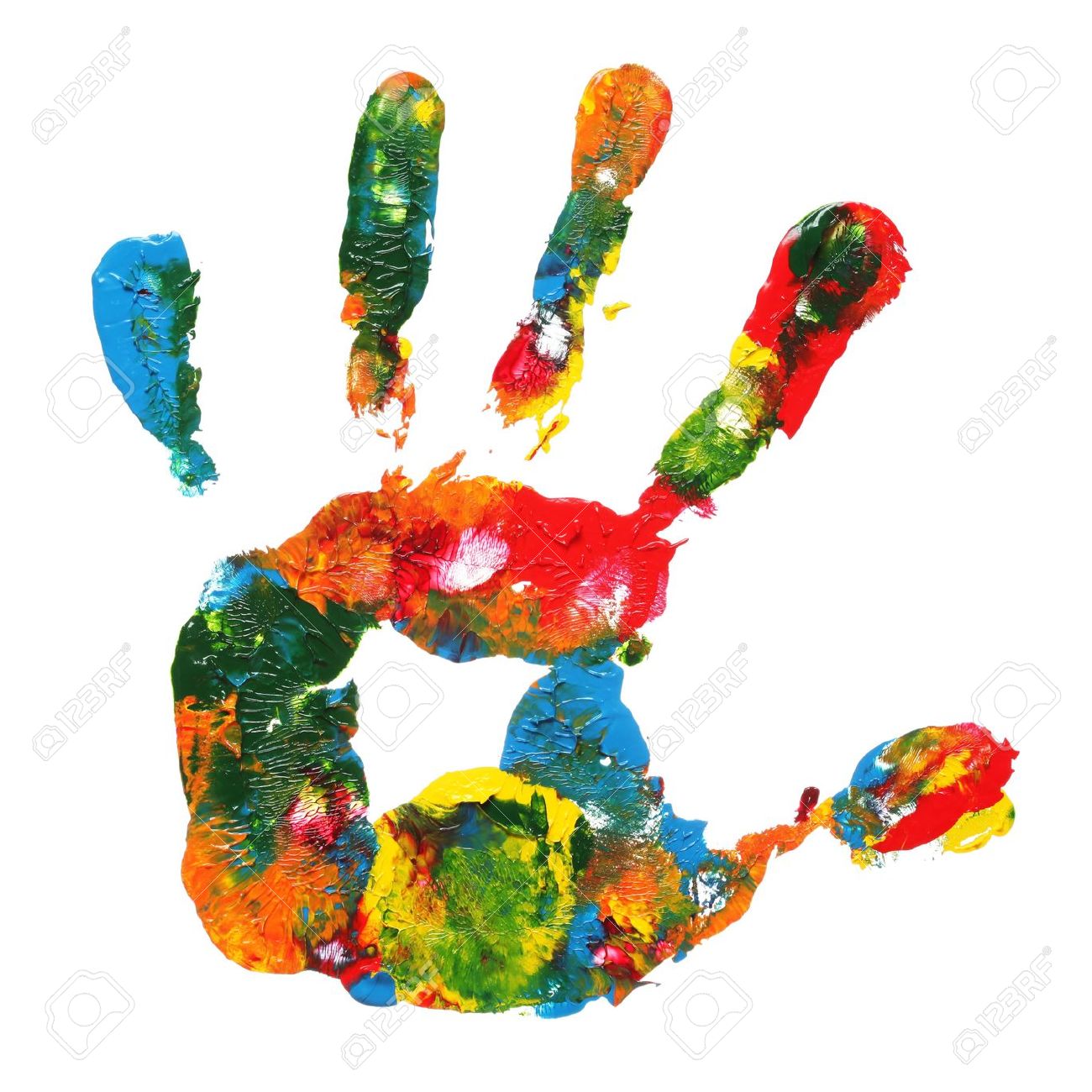 1300x1300 Handprint Clipart Paint