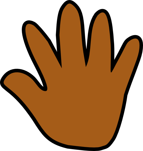 564x597 Brown Hand Print Clip Art