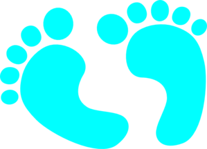 299x216 Blue Baby Feet Clip Art
