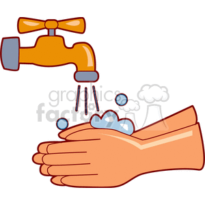 300x300 Royalty Free Washing Hands 158400 Vector Clip Art Image