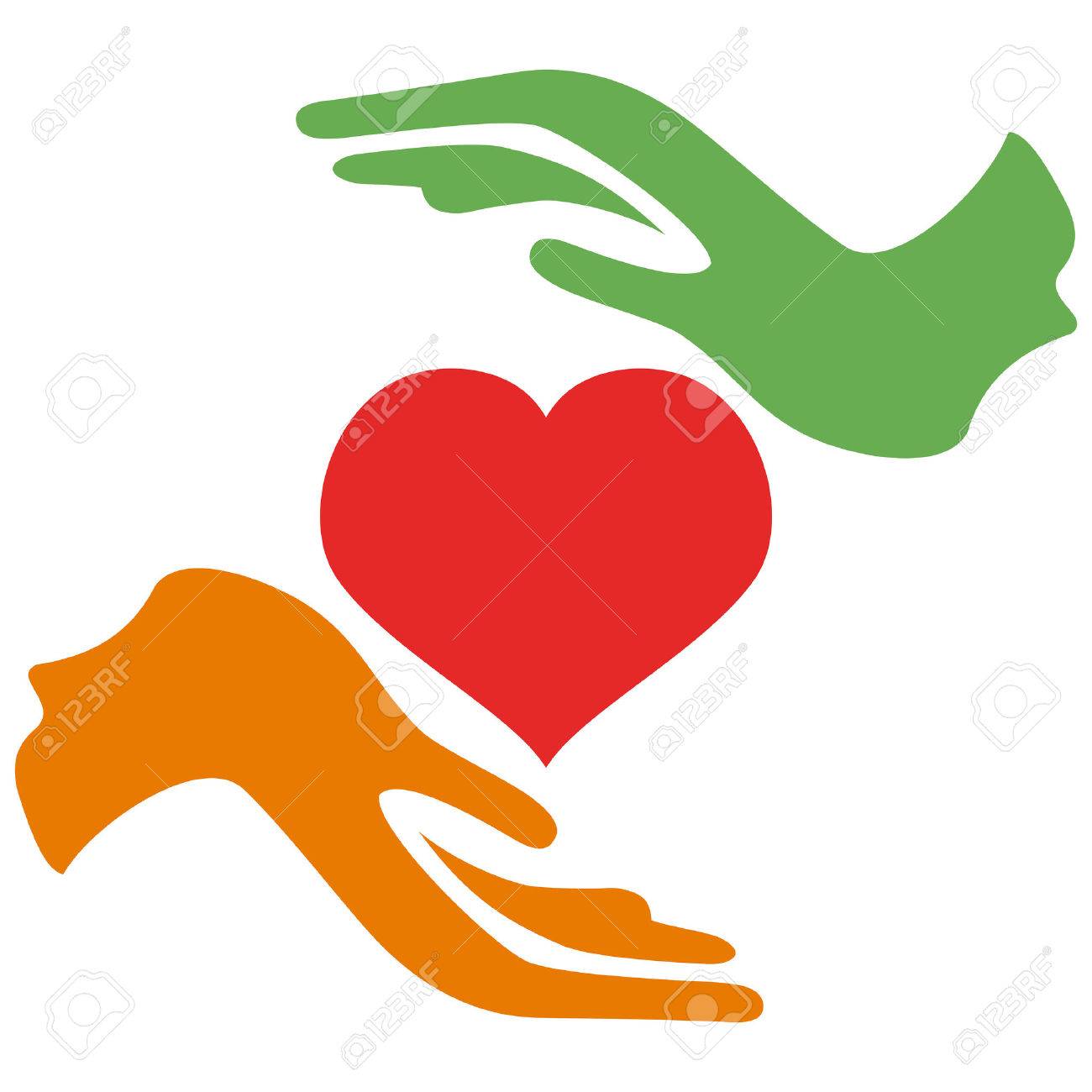1300x1300 Isolated Two Hands Holding A Red Heart From White Royalty Free