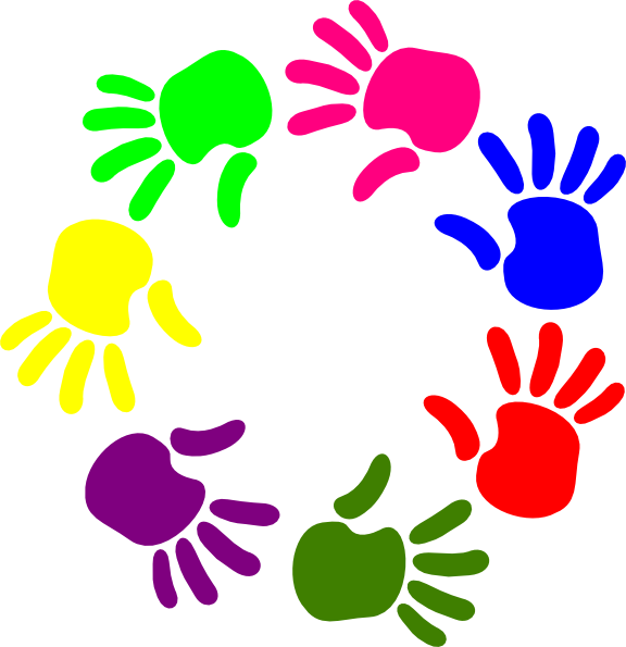 576x595 Circle Of Hands Clip Art