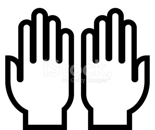 523x440 Hands Outline Icon Stock Vector