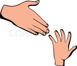320x275 Hands Reaching Out Stock Vector Colourbox