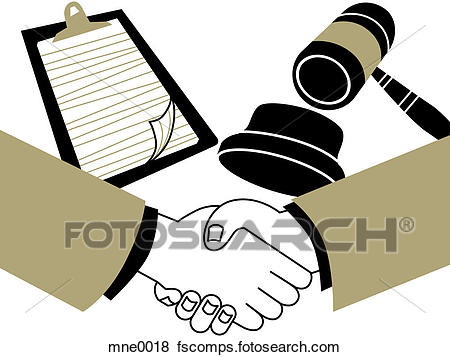 450x357 Stock Illustration Of Two Hands Shaking In Front Of A Clipboard