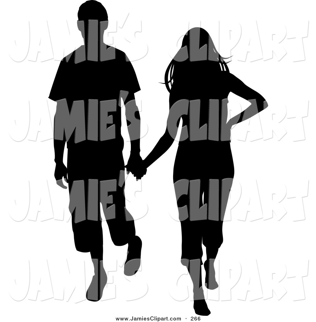 1024x1044 Clip Art Of A Young Pair Walking And Holding Hands, Silhouetted