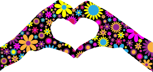 500x237 Heart Hands Silhouette Public Domain Vectors