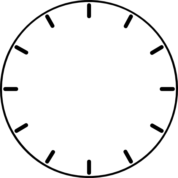 600x600 Clock Face (No Hands) Clip Art At Clker Vector Clip Art