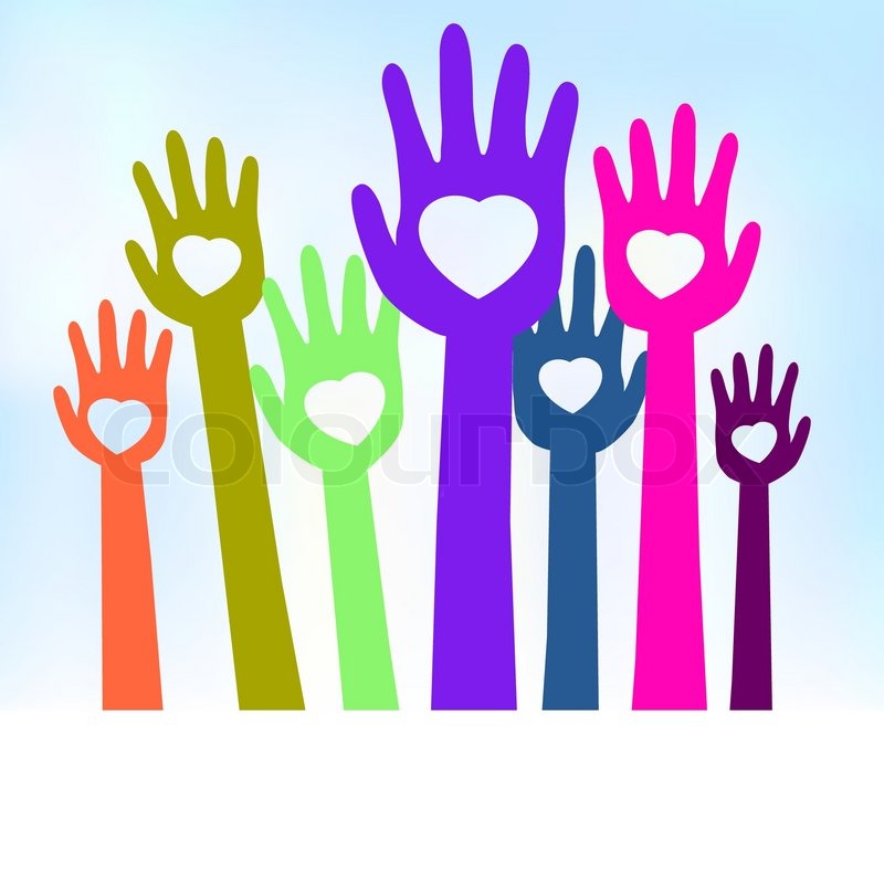 800x800 Loving Hands Template Card Stock Vector Colourbox
