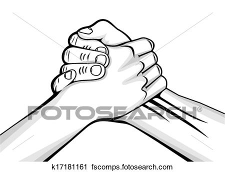 450x344 Clipart Of Handshake Two Male Hands K17181161