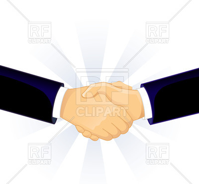 400x369 Men Handshake Royalty Free Vector Clip Art Image