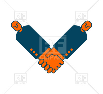 400x368 Contract Icon. Negotiation Concept. Royalty Free Vector Clip Art