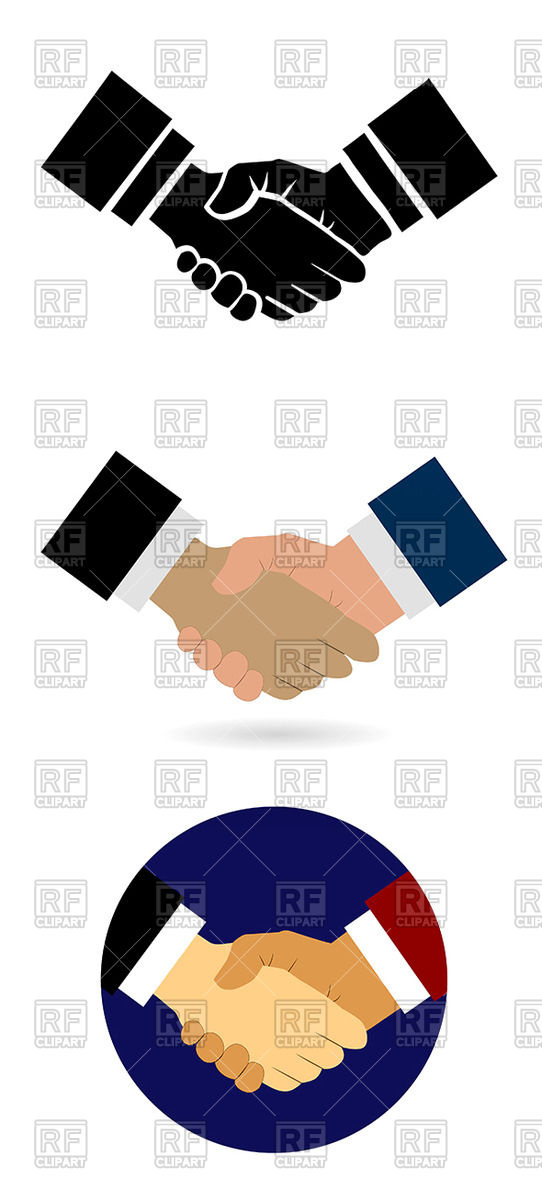 542x1200 Handshake Icons Royalty Free Vector Clip Art Image