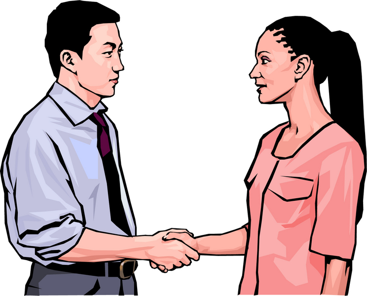 744x600 Shaking Hands Student Clip Art