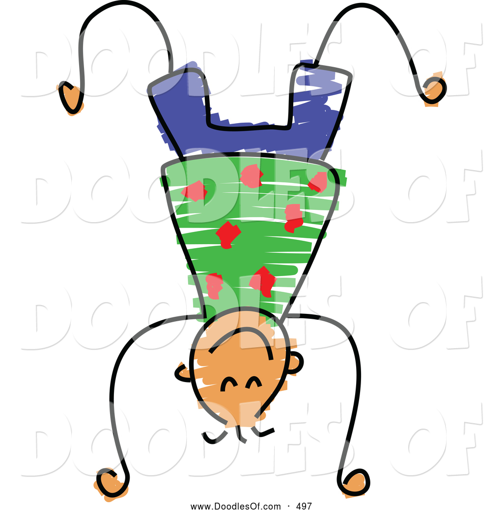 1024x1044 Vector Clipart Of A Happy Boy Doing A Hand Stand By Prawny