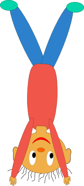 270x595 Boy Hand Stand Clip Art