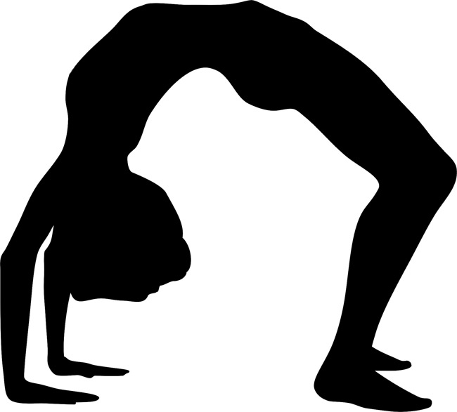 650x587 Handstand Clipart Girl Silhouette