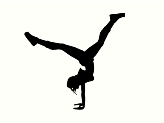 549x413 Lara Croft Handstand (Angel Of Darkness Silhouette) Art Prints By