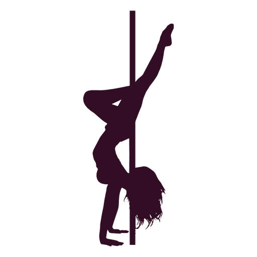 512x512 Pole Dance Handstand Silhouette