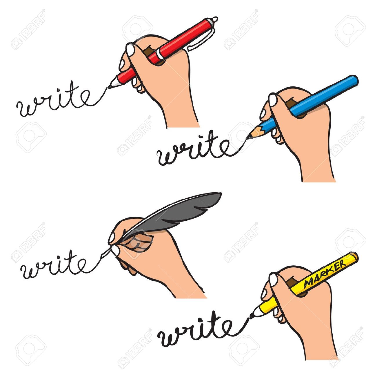 1294x1300 Hand Clipart Handwriting