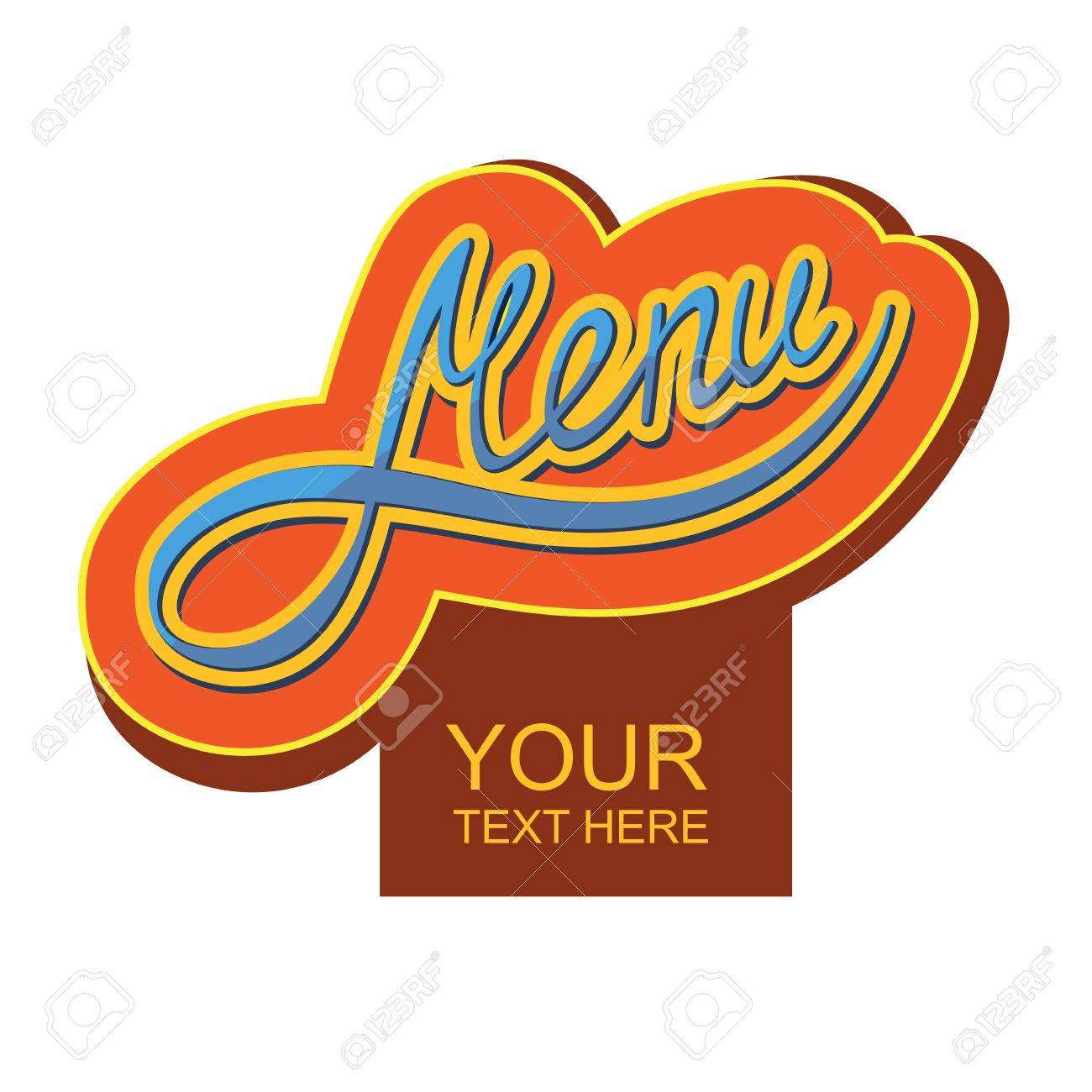 1300x1300 Handwritten Calligraphic Menu Logo Royalty Free Cliparts, Vectors