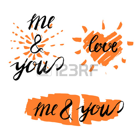 450x450 Beautiful Vector Illustration Of Handwritten Romantic Typography