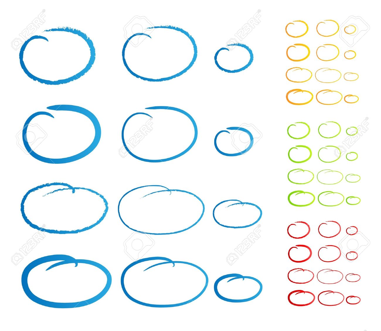 1300x1130 Oval Markers Handwritten Royalty Free Cliparts, Vectors, And Stock