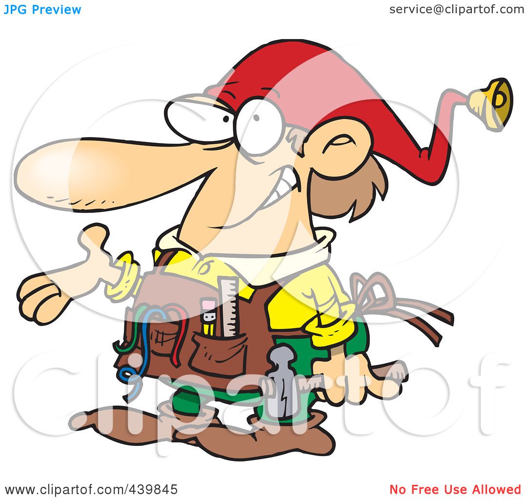 1080x1024 Royalty Free (Rf) Clip Art Illustration Of A Cartoon Christmas Elf