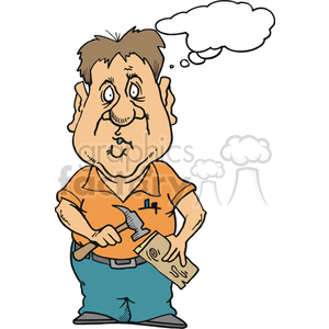 300x300 Royalty Free Cartoon Handyman 155675 Vector Clip Art Image