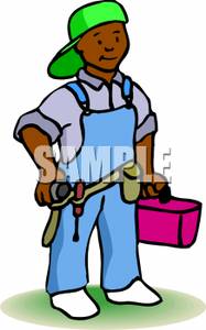 187x300 Art Image A Handyman With A Tool Belt