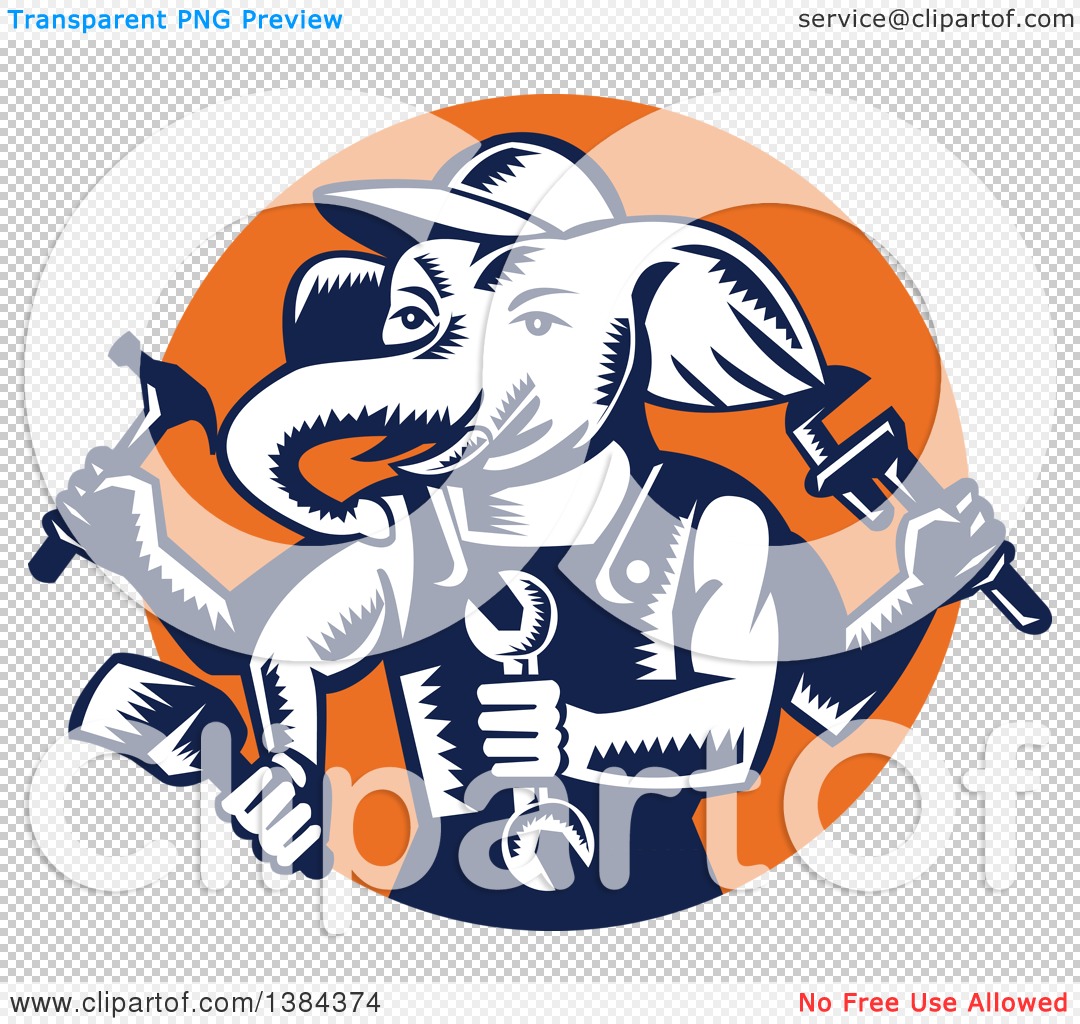 1080x1024 Clipart Of A Retro Woodcut Ganesha Handy Man Elephant Holding