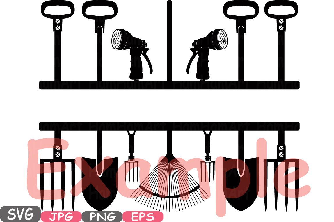 1148x763 Split Amp Circle Garden Tools Silhouette Svg Set Of Gardening