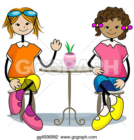 450x470 Girls Hanging Out With Friends Clipart