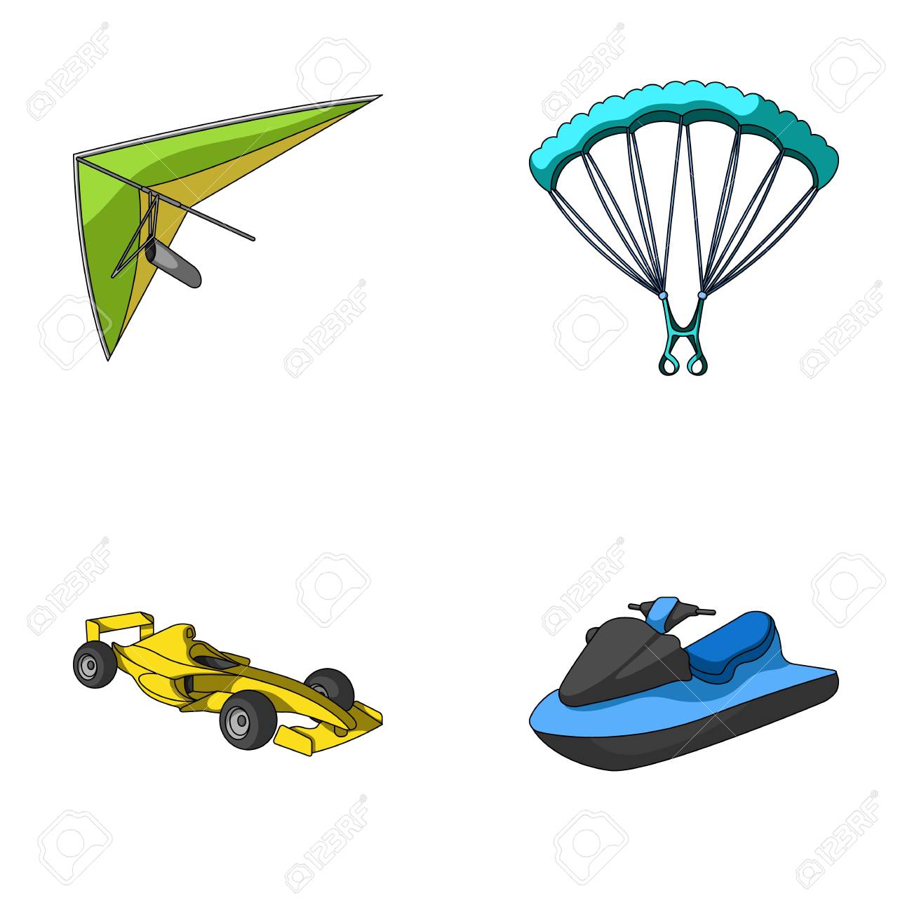 1300x1300 Hang Glider, Parachute, Racing Car, Water Scooter.extreme Sport
