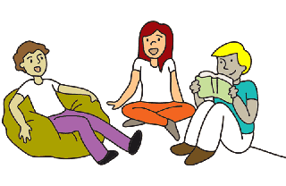 320x208 Hanging Out With Friends Clipart