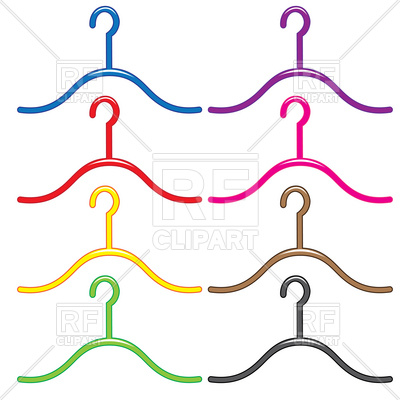 400x400 Colourful Clothes Hanger Royalty Free Vector Clip Art Image