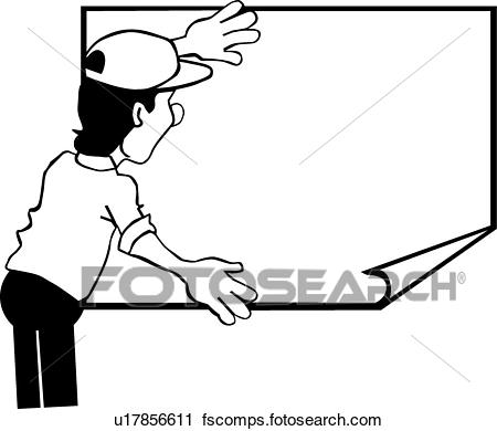 450x390 Clipart Of Poster Hanger U17856611